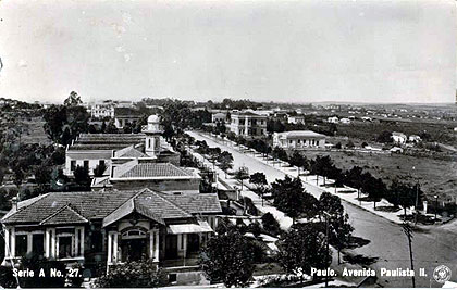 Avenida Paulista no início do século 20: grandes vias eram versões locais dos bulevares parisienses (Foto: Reproducao)